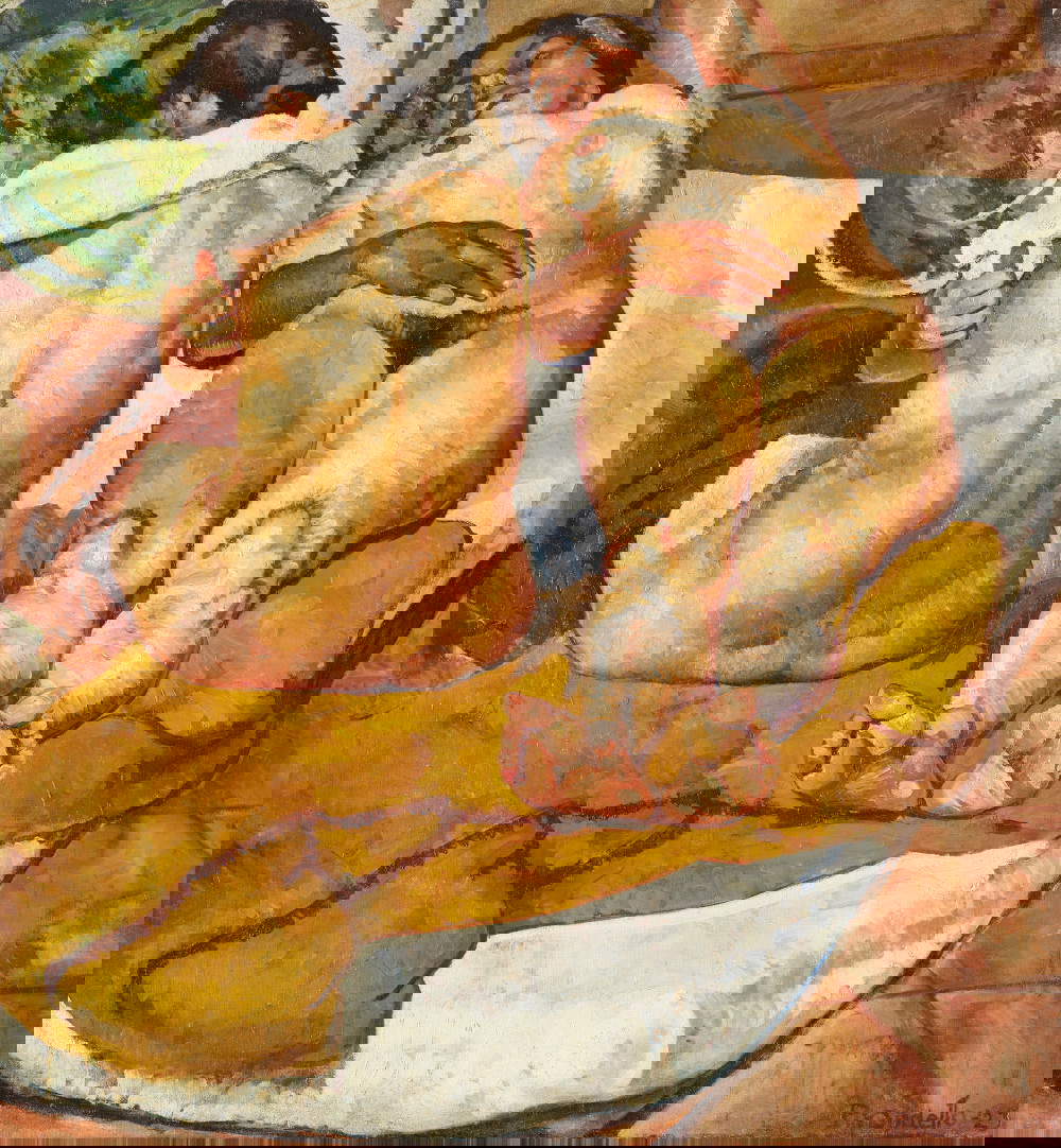 Fausto Pirandello, Composición, detalle (1923; Rovereto, Mart, Colección VAF-Stiftung)