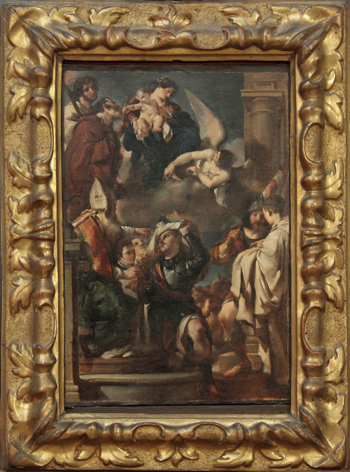 Filippo Conventi, Vestizione di San Guglielmo, copia da Giovanni Francesco Barbieri detto il Guercino) (1785 circa; olio su tela, cm 58,5 x 43; Bologna, Collezioni Comunali d’Arte) Filippo Conventi, Vestizione di San Guglielmo, copia da Giovanni Francesco Barbieri detto il Guercino) (1785 circa; olio su tela, cm 58,5 x 43; Bologna, Collezioni Comunali d’Arte)