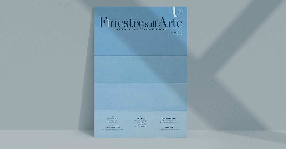 Dedicated to blue the next issue of Finestre Sull'Arte. The full table of contents