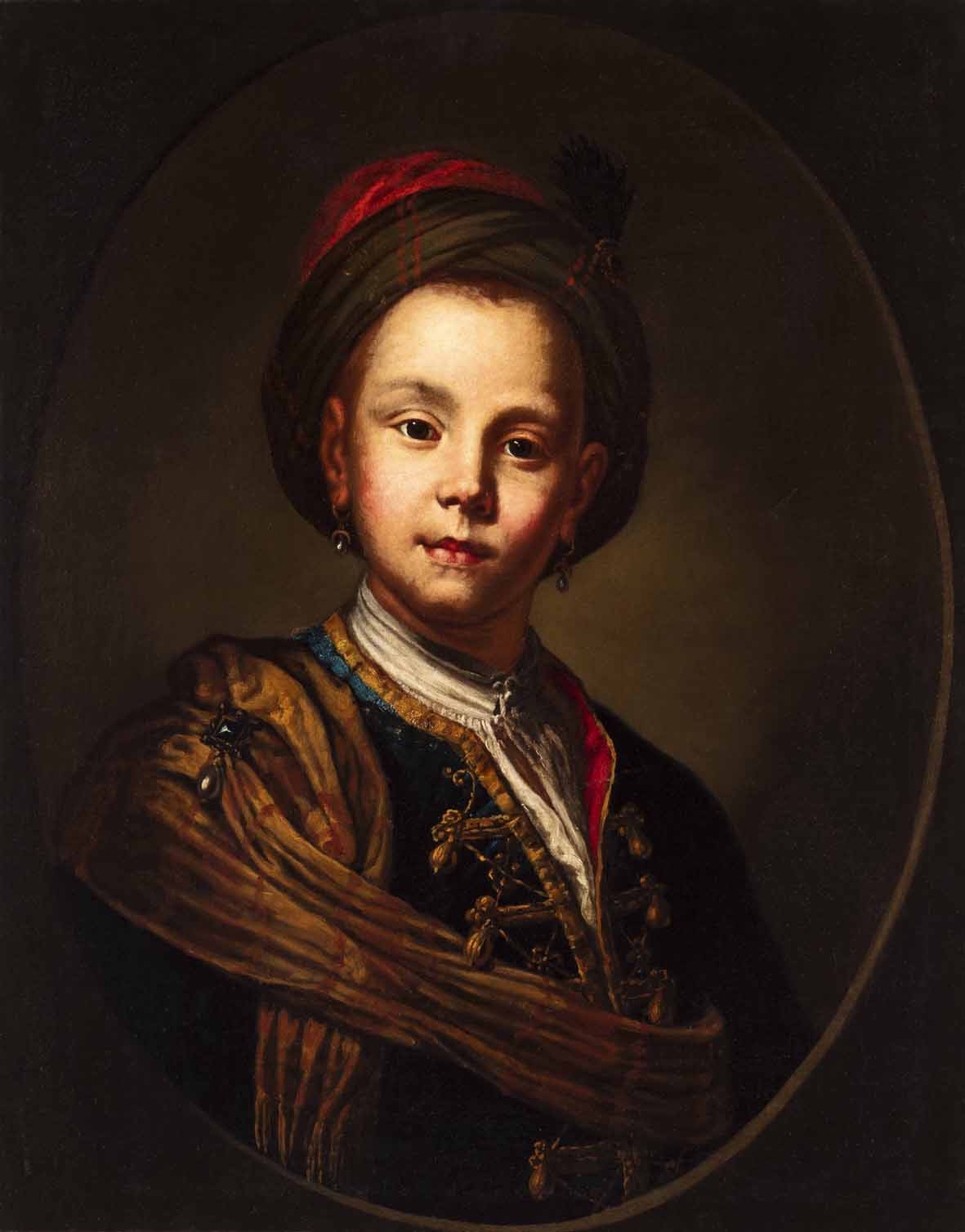 Vittore Ghirlandi known as Fra Galgario, Portrait of a Boy Dressed Oriental Style (oil on canvas; Rovigo, Pinacoteca dei Concordi, Seminario)