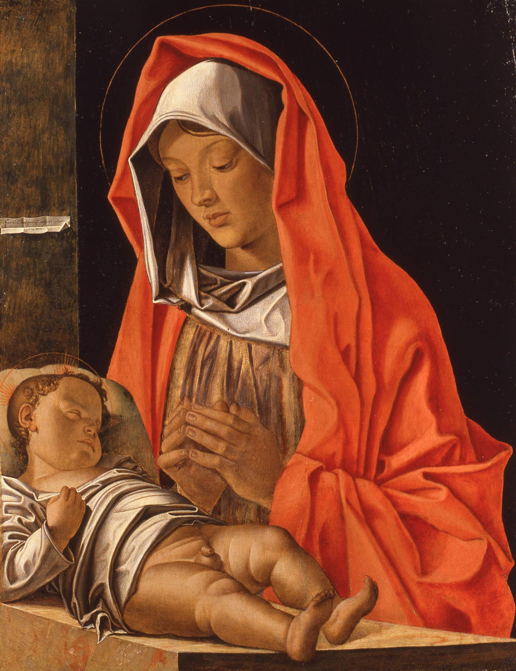 Francesco Bonsignori, Madonna mit Kind (1483; Tempera auf Tafel, 65 x 52 cm; Verona, Museo Civico di Castelvecchio) Francesco Bonsignori, Madonna mit Kind (1483; Tempera auf Tafel, 65 x 52 cm; Verona, Museo Civico di Castelvecchio)