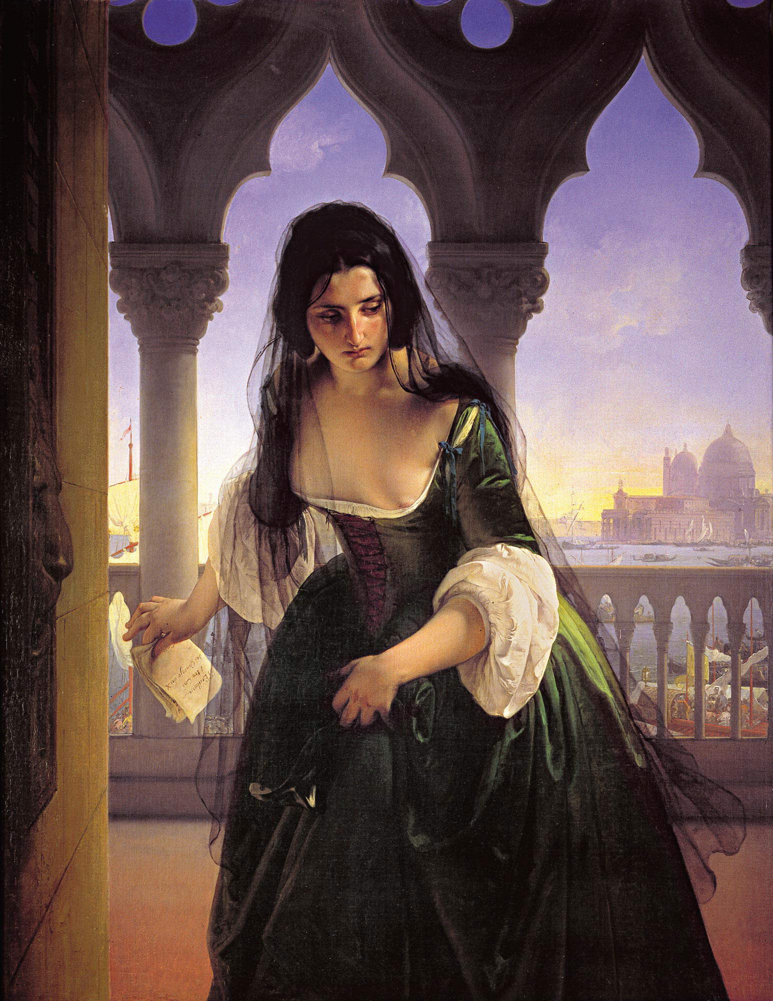 Francesco Hayez, Secret Charge (1847-1848; oil on canvas, 153 x 120 cm; Pavia, Musei Civici del Castello Visconteo) Francesco Hayez, Secret Charge (1847-1848; oil on canvas, 153 x 120 cm; Pavia, Musei Civici del Castello Visconteo)