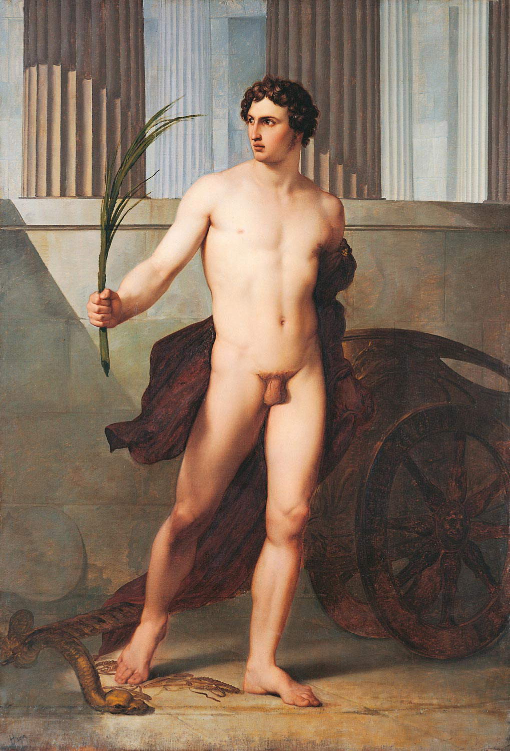 Francesco Hayez, Triumphant Athlete (1814-1815; oil on canvas, 225 x 152 cm; Rome, Accademia di San Luca) Francesco Hayez, Triumphant Athlete (1814-1815; oil on canvas, 225 x 152 cm; Rome, Accademia di San Luca)