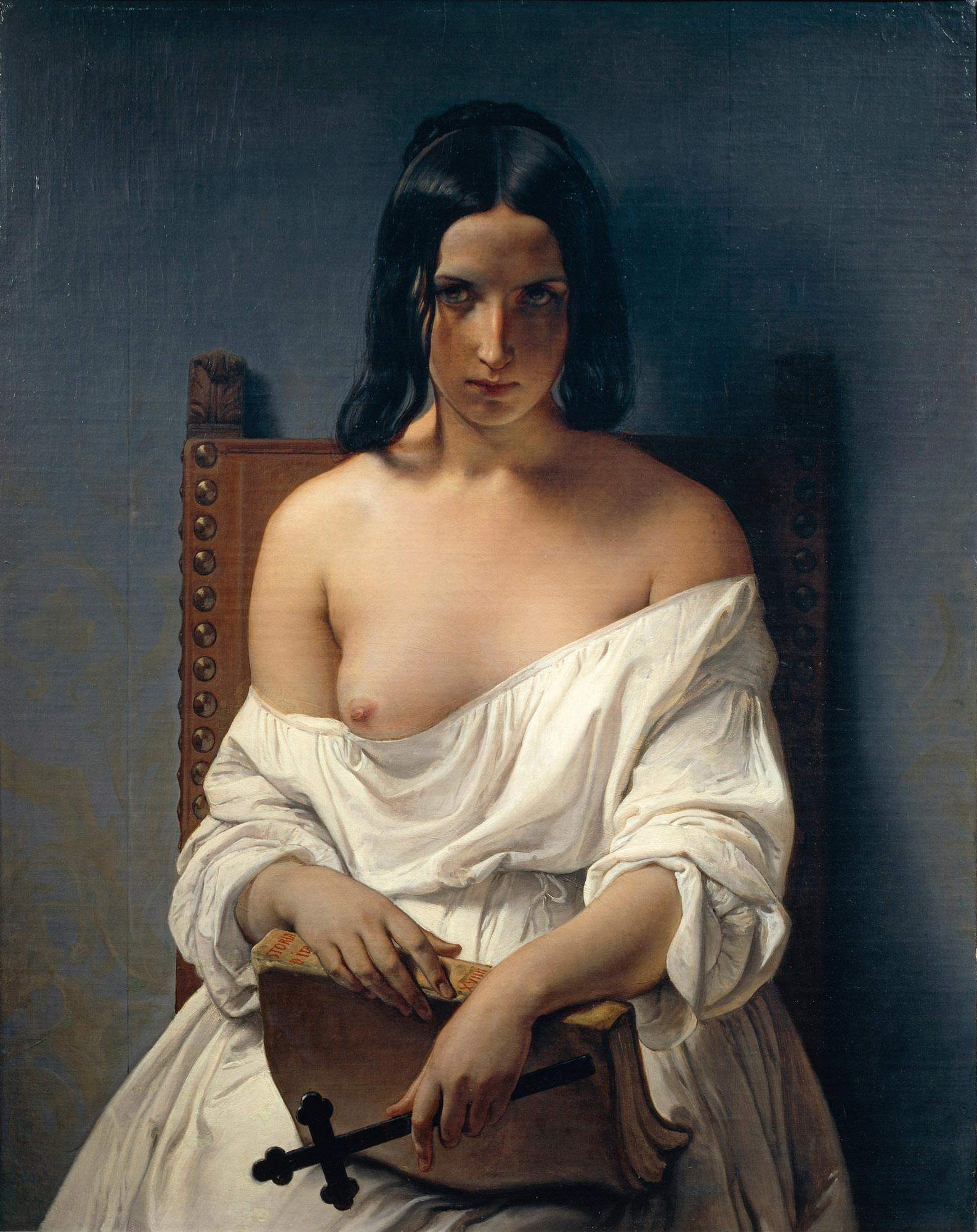 Francesco Hayez, The Meditation (1851; oil on canvas, 92.3 x 71.5 cm; Verona, Galleria d'Arte Moderna Achille Forti) Francesco Hayez, The Meditation (1851; oil on canvas, 92.3 x 71.5 cm; Verona, Galleria d'Arte Moderna Achille Forti)