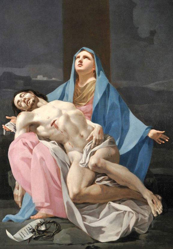 Francisco Goya, Piedad (1772-1774; óleo sobre lienzo, 83,5 x 58 cm; Madrid, Museo Nacional del Romanticismo) Francisco Goya, Piedad (1772-1774; óleo sobre lienzo, 83,5 x 58 cm; Madrid, Museo Nacional del Romanticismo)