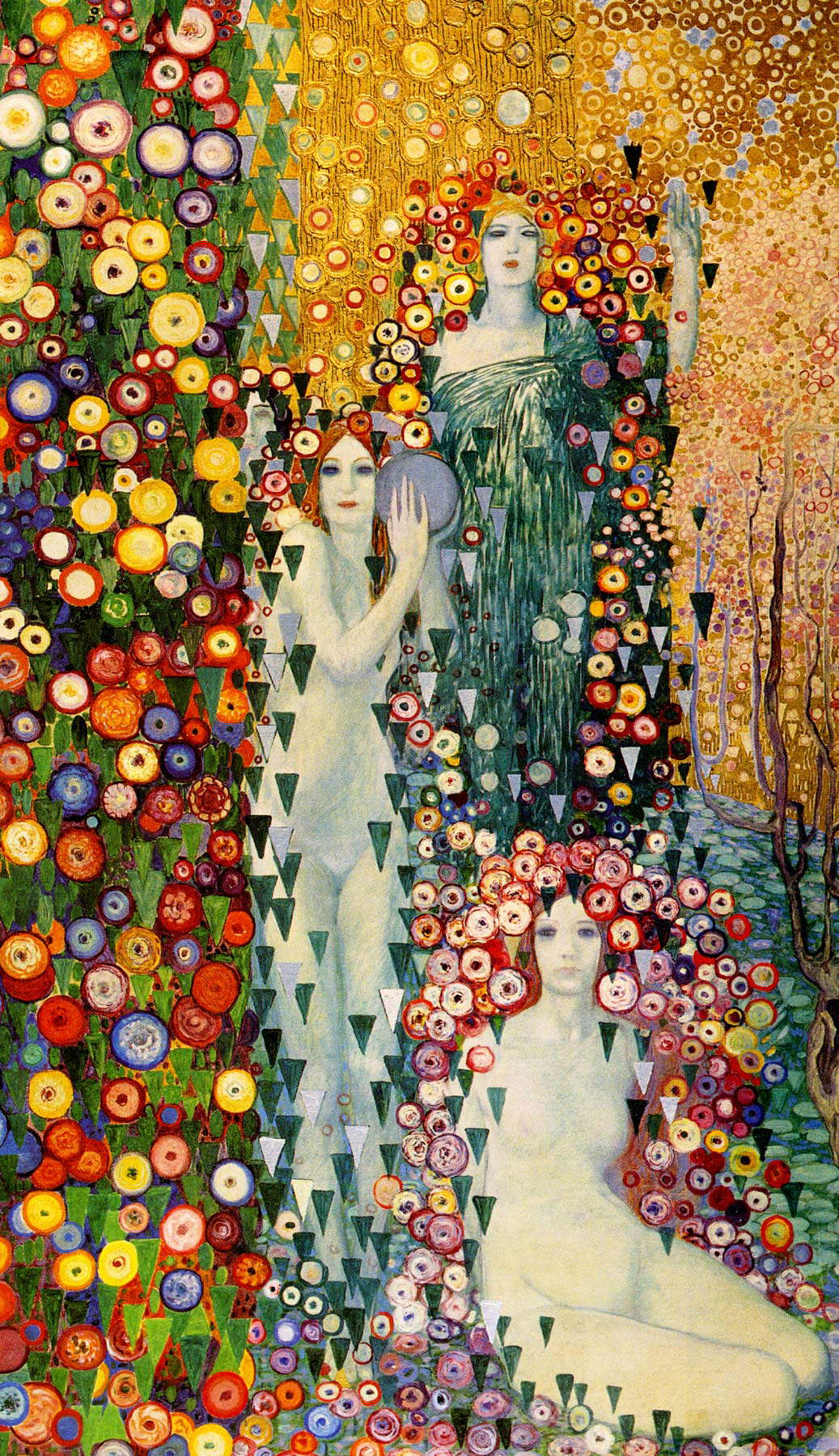 Galileo Chini, La vita e l’animazione dei prati, dettaglio (1914; Collezione privata) Galileo Chini, La vita e l’animazione dei prati, dettaglio (1914; Collezione privata)