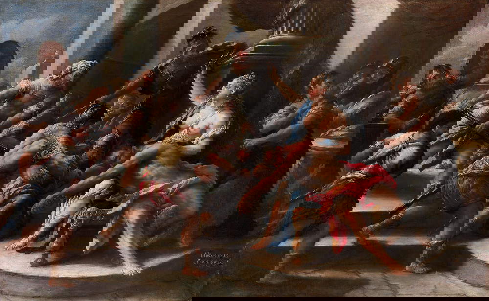 Gerolamo Cenatempo, Sansone e Dalila (1713; olio su tela, 151,5 x 258,5 cm) presso Secol-Art