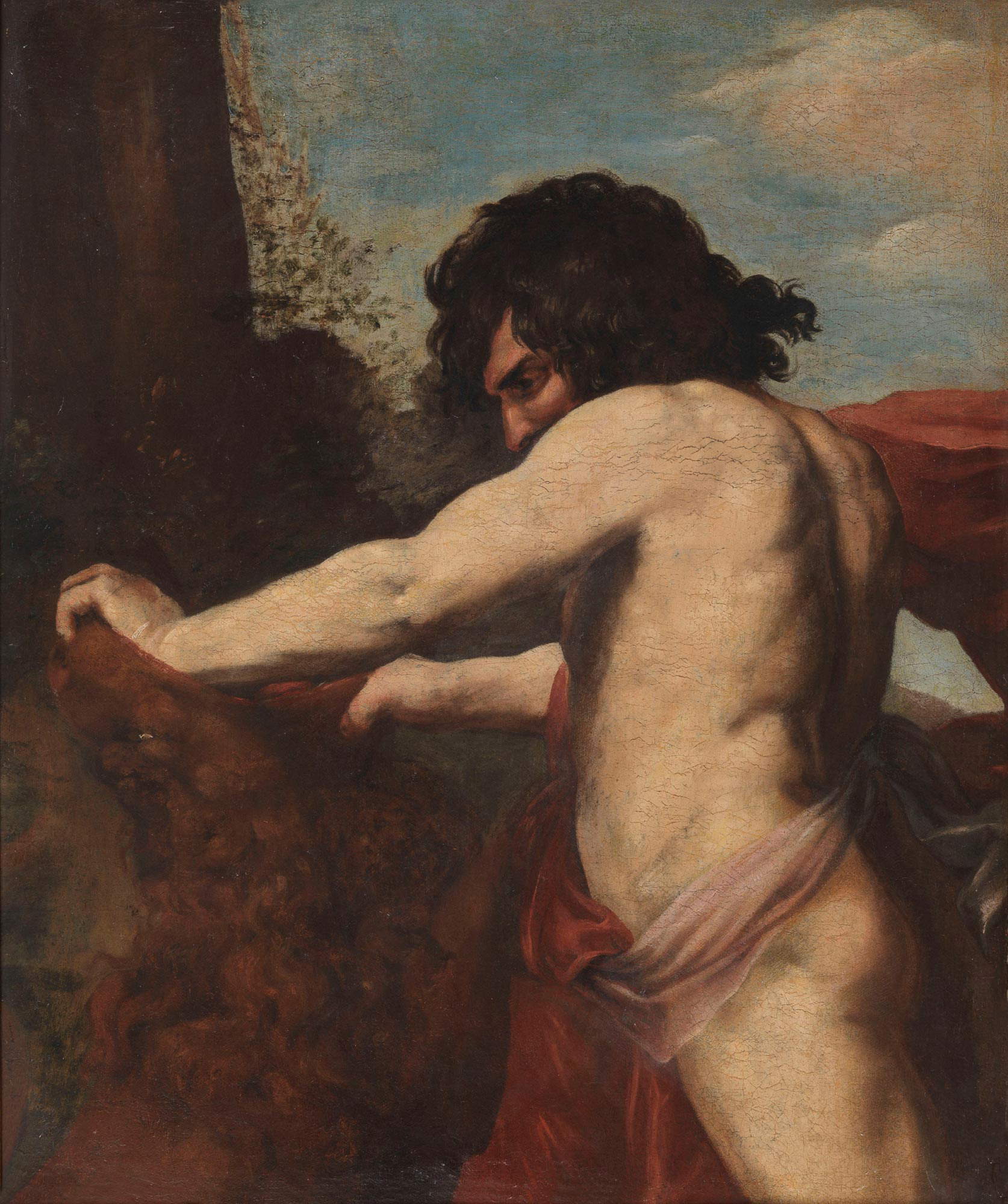 Gian Lorenzo Bernini (attrib.), Sansone ed il leone (o Davide uccide il leone) (1630-35; olio su tela, 87 x 70 cm; Roma, collezione Forti Bernini). Provenienza: Roma, collezione Forti Bernini Gian Lorenzo Bernini (attrib.), Sansone ed il leone (o Davide uccide il leone) (1630-35; olio su tela, 87 x 70 cm; Roma, collezione Forti Bernini). Provenienza: Roma, collezione Forti Bernini