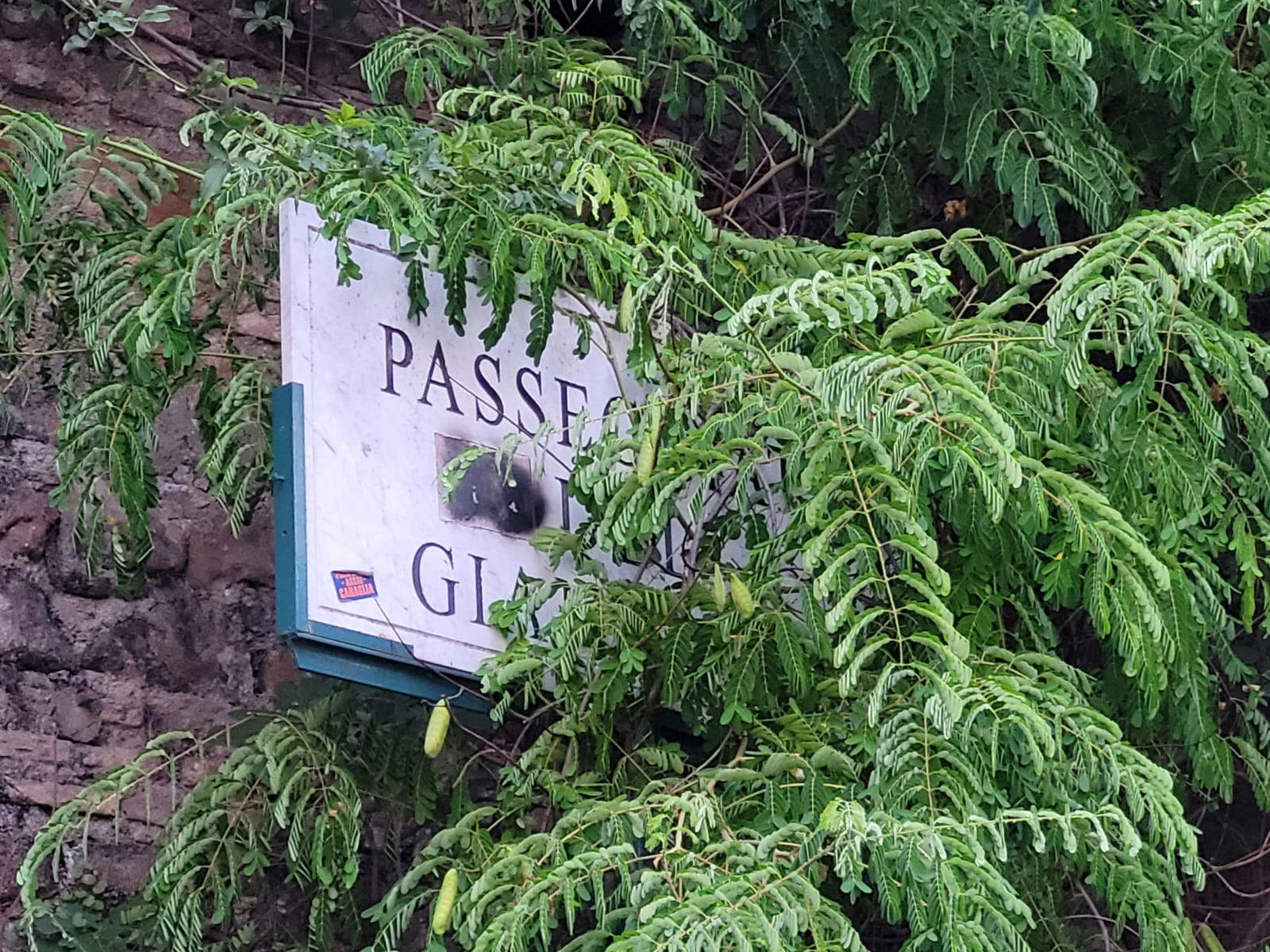 Rom, die Gianicolo-Promenade verschwindet in Verfall, Schmutz und Verwahrlosung