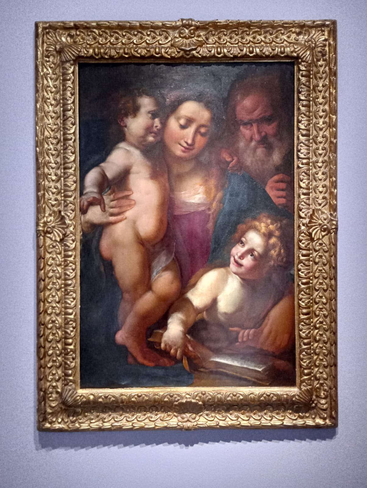 Giulio Cesare Procaccini, Holy Family with St. John the Baptist (oil on panel). Submitted by Canesso Giulio Cesare Procaccini, Holy Family with St. John the Baptist (oil on panel). Submitted by Canesso