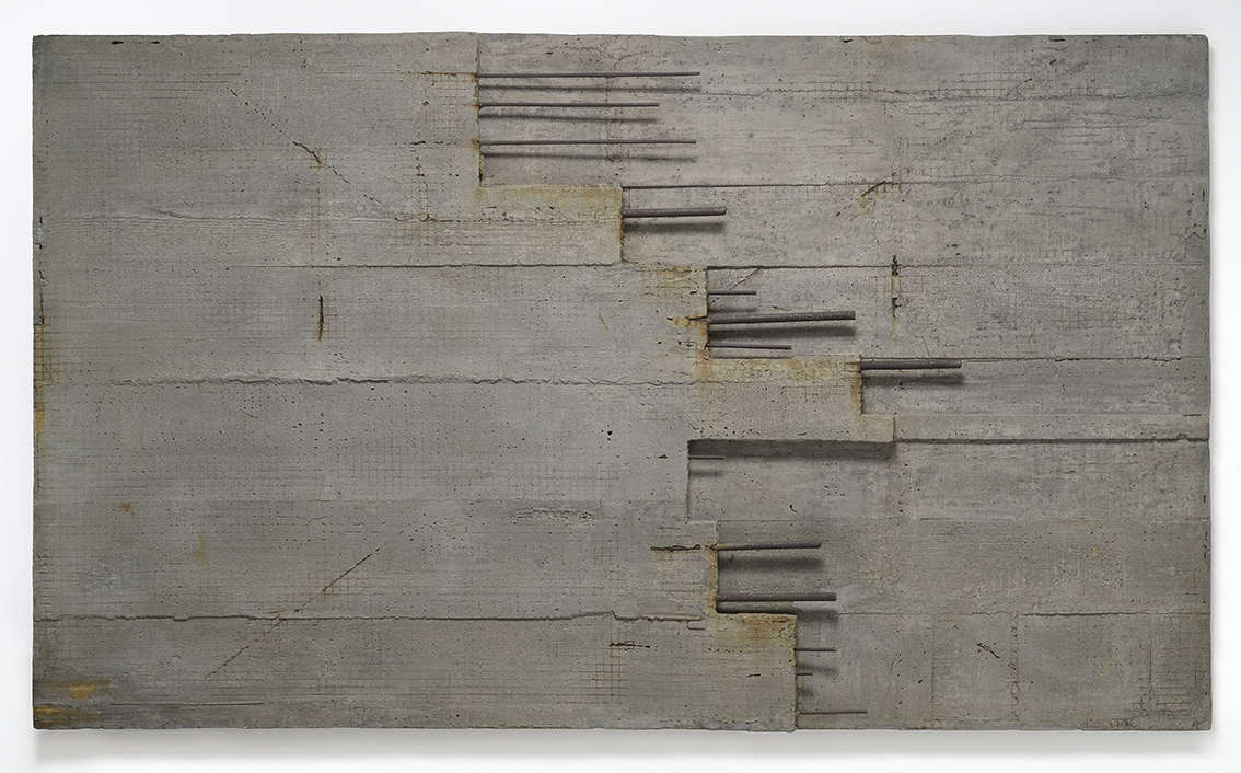 Giuseppe Uncini, Cementoarmato (1961; ferro e cemento, 113 x 191 x 6 cm)