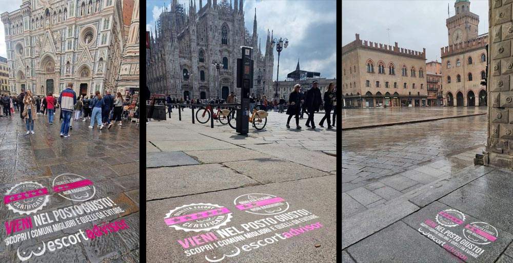Des graffitis devant des monuments pour promouvoir un site d'escorte : une campagne de marketing qui suscite la controverse