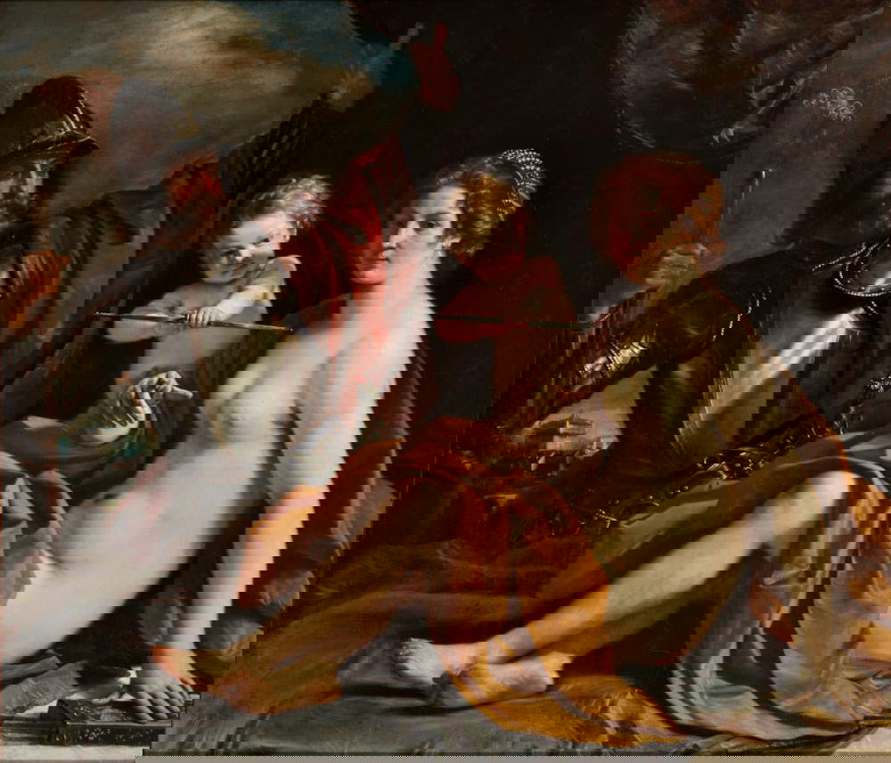 Guercino, Venus, Marte y el amor (1633)