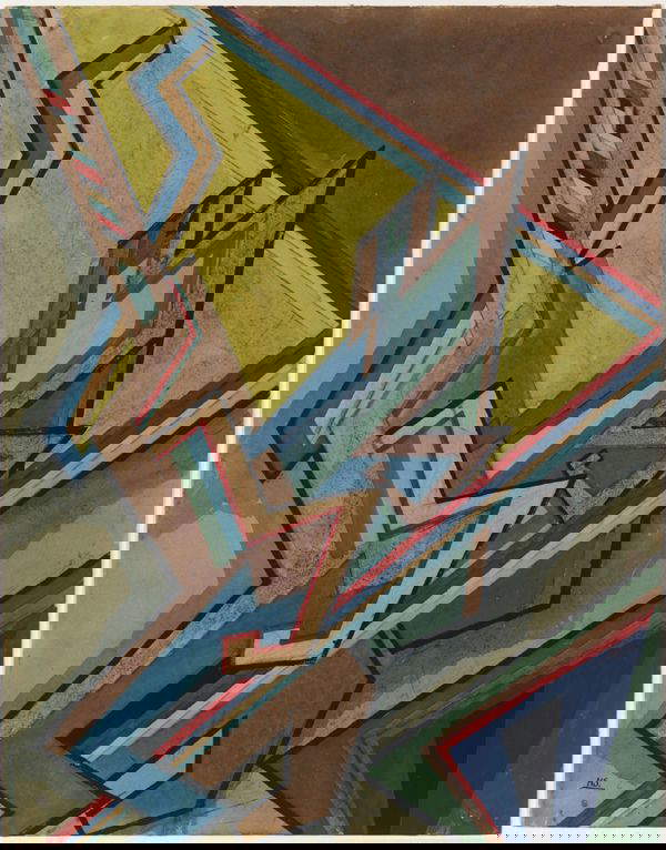 Helen Saunders, Danza (1915 circa; grafite e gouache su carta; Chicago, David and Alfred Smart Museum of Art) Helen Saunders, Danza (1915 circa; grafite e gouache su carta; Chicago, David and Alfred Smart Museum of Art)