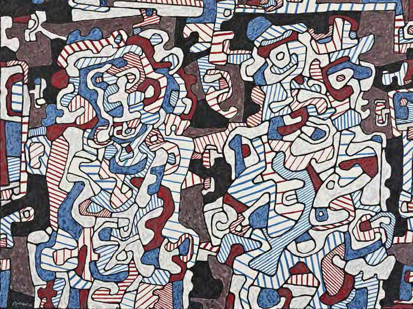 Jean Dubuffet, Époux en visite (12 de diciembre de 1964; vinilo sobre lienzo, 150 x 200 cm; Ginebra, Fondation Gandur pour l'Art) Jean Dubuffet, Époux en visite (12 de diciembre de 1964; vinilo sobre lienzo, 150 x 200 cm; Ginebra, Fondation Gandur pour l'Art)