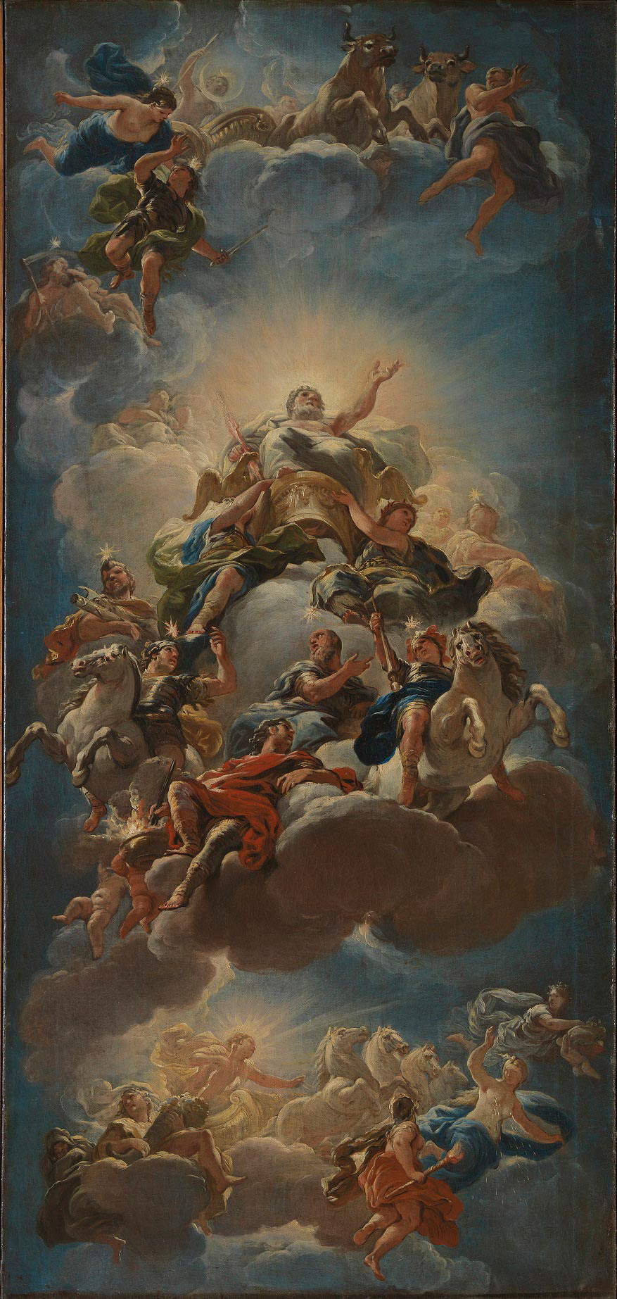 Luca Giordano, Apotheosis of the Medici (1682-1685; oil on canvas, 139 x 65.2 cm; London, The National Gallery) Luca Giordano, Apotheosis of the Medici (1682-1685; oil on canvas, 139 x 65.2 cm; London, The National Gallery)
