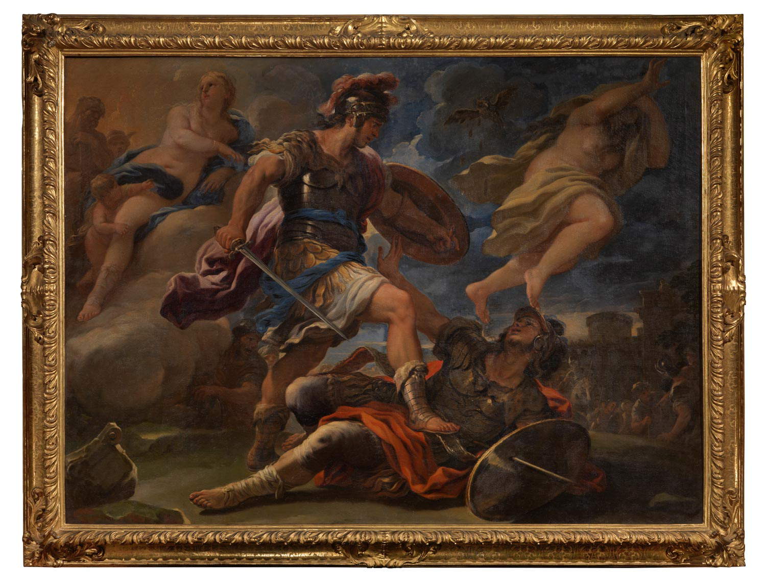 Luca Giordano, Aeneas Defeats Turno (c. 1685; oil on canvas; Florence, Corsini Gallery) Luca Giordano, Aeneas Defeats Turno (c. 1685; oil on canvas; Florence, Corsini Gallery)