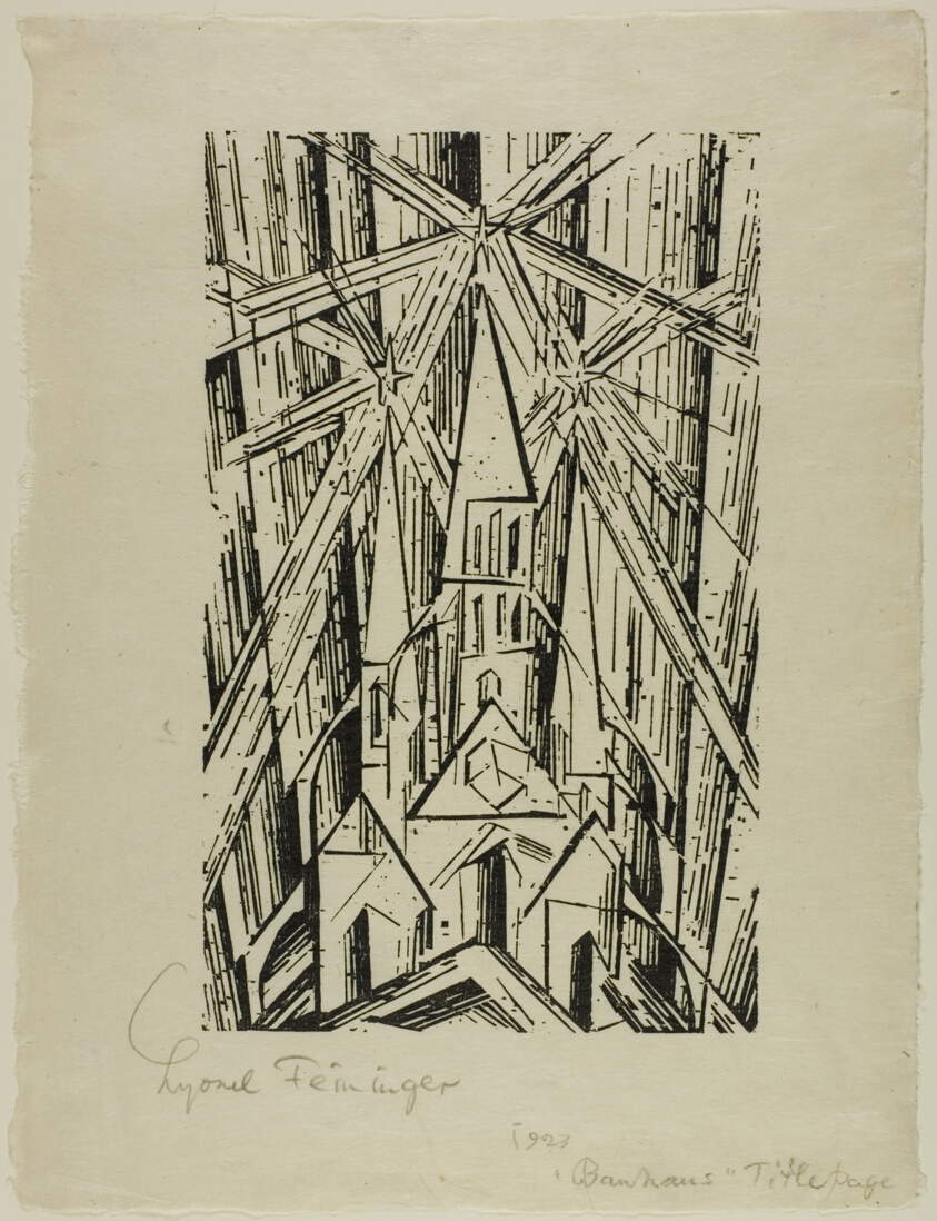 Lyonel Feininger, Kathedrale des Sozialismus (1919; Holzschnitt auf Papier, 305 x 190 mm; Chicago, Art Institute)