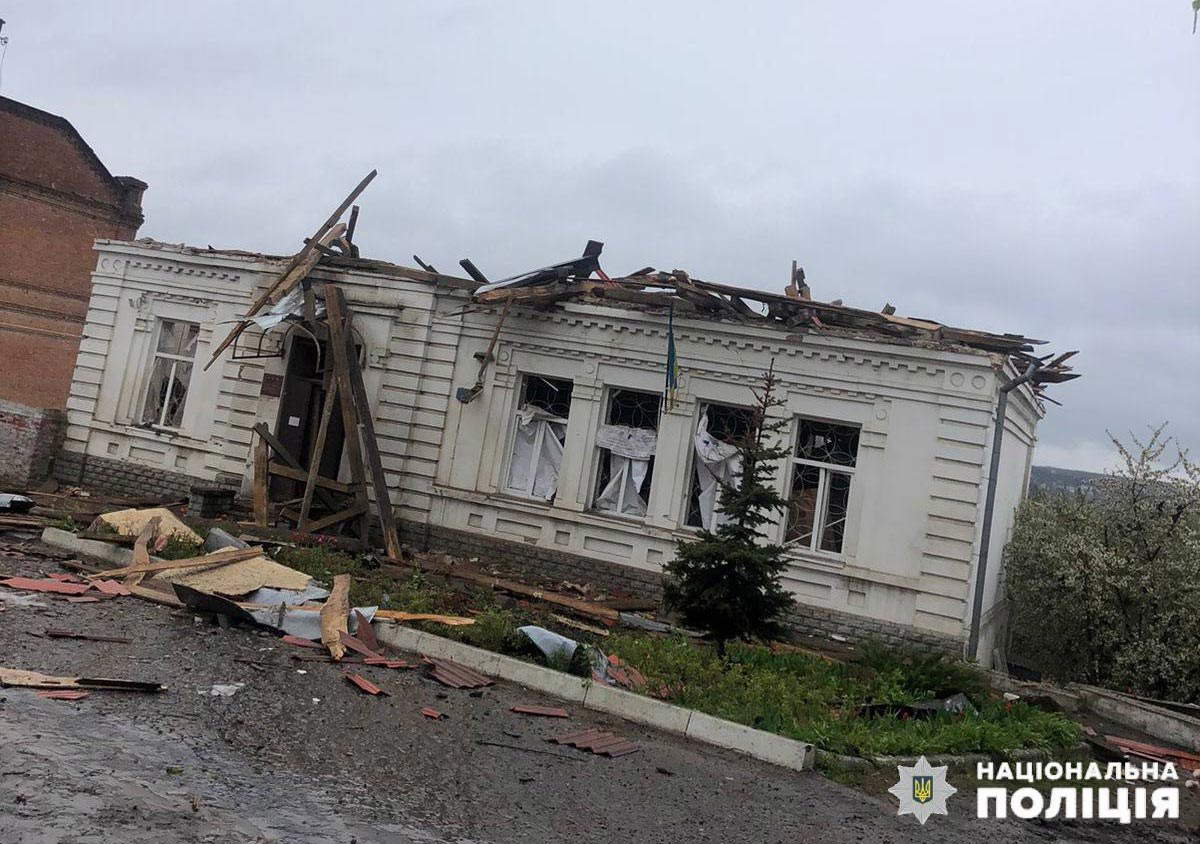 Il Museo di Storia Locale di Kupyansk distrutto. Foto: Polizia Nazionale dell'Ucraina