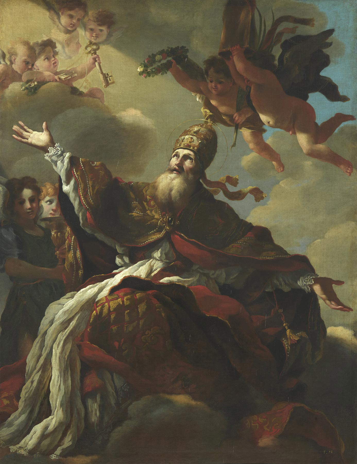 Charles Mellin and Giovan Battista Muti Papazzurri known as Cavalier Muti, Apotheosis of St. Urban (c. 1630; oil on canvas, 280 x 190 cm; Rome, National Galleries of Ancient Art - Palazzo Barberini)