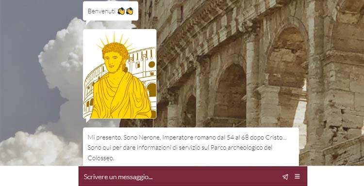 Roma, il Colosseo lancia Nerone, il chatbot che interagisce con gli utenti