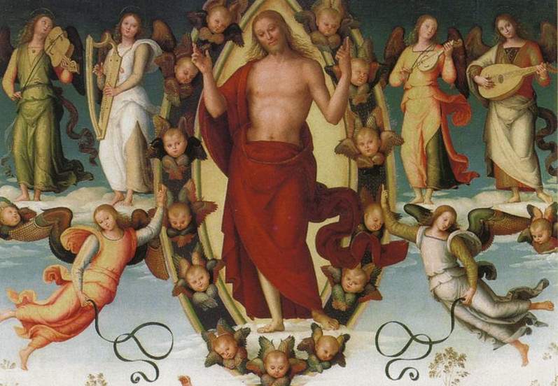 Perugino's Sansepolcro Altarpiece on display in Perugia. It had never left its original location