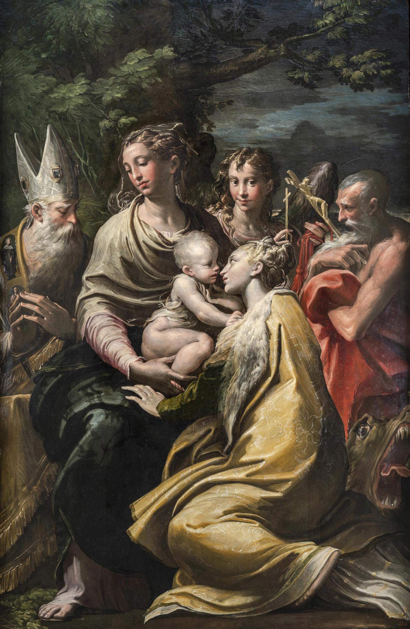 Francesco Mazzola detto il Parmigianino, Madonna con il Bambino e i santi Margherita, Girolamo e Petronio (1529; tavola; Bologna, Pinacoteca Nazionale, inv. 588)