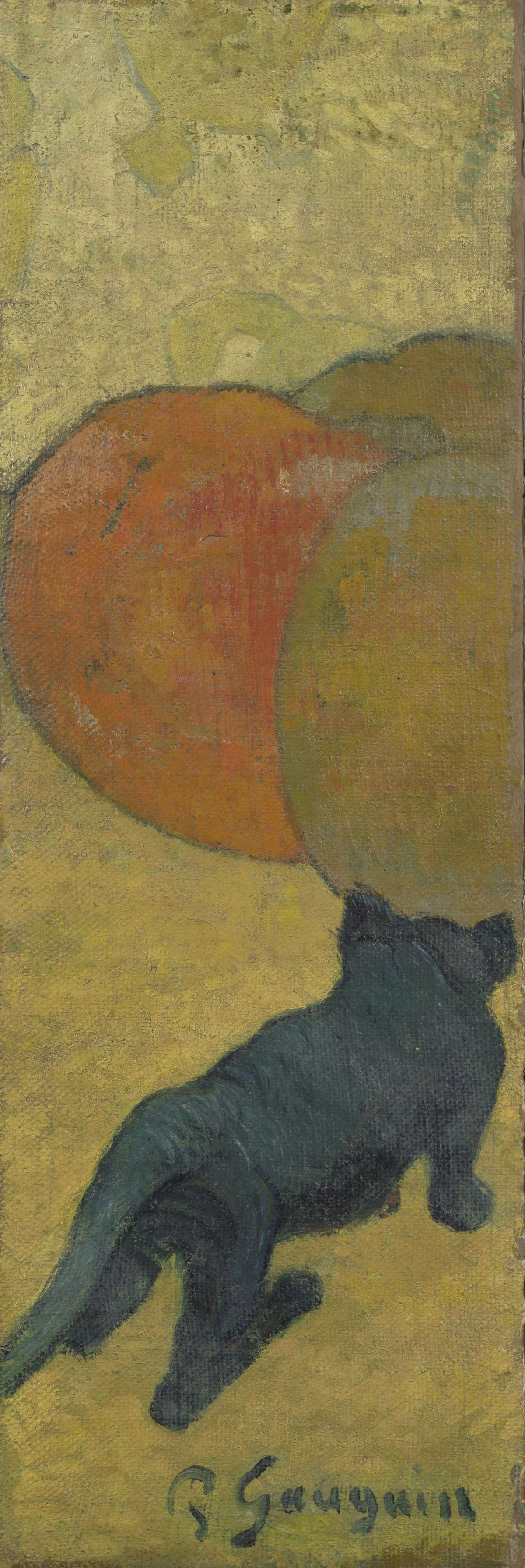 Paul Gauguin, Kitten (1888; oil on jute, 72 x 25 cm; Private collection)