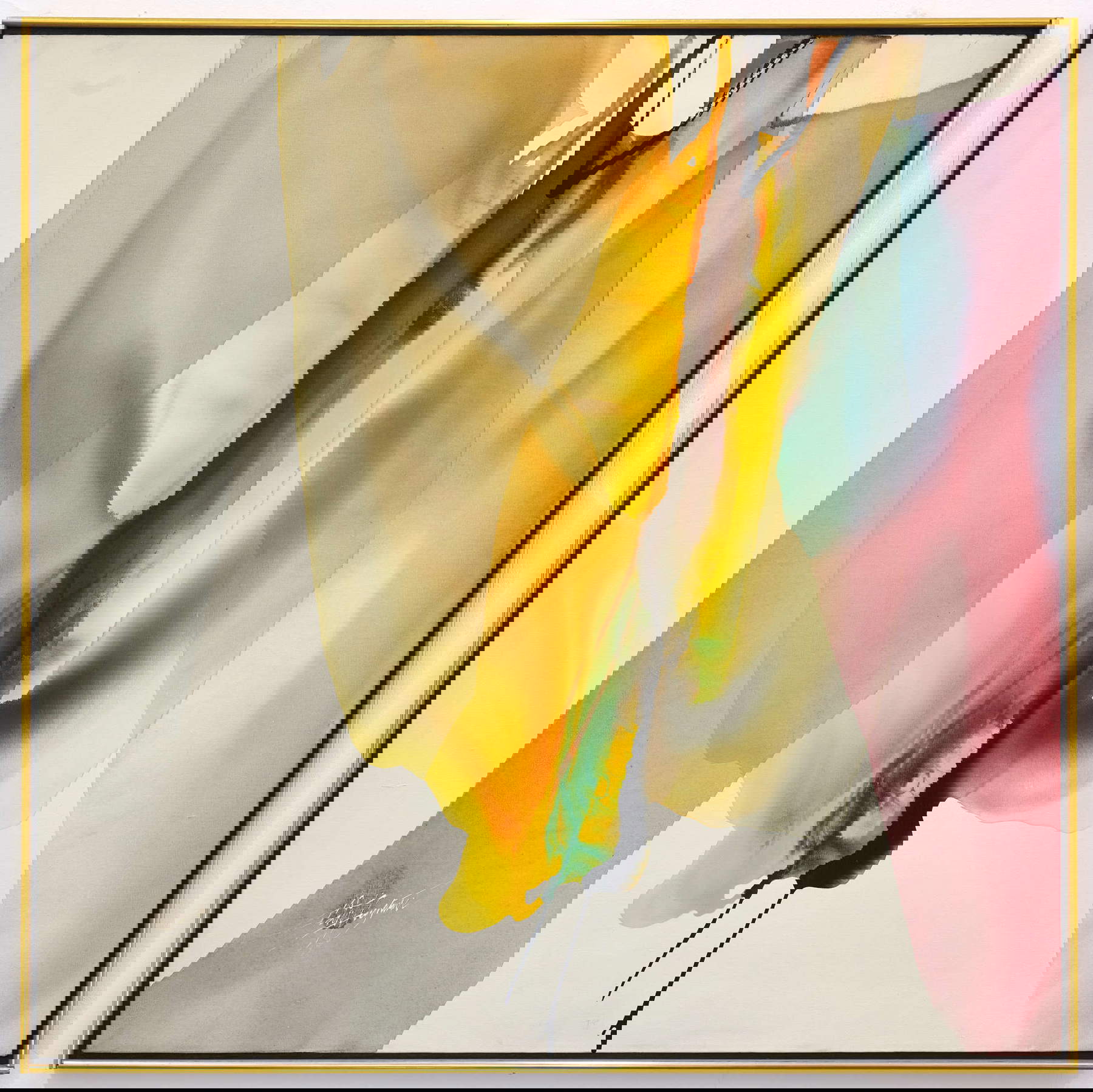 Paul Jenkins, Phenomena Noh Veil (1968-1969; acrilico su tela, 99,1 x 99,1 cm) Paul Jenkins, Phenomena Noh Veil (1968-1969; acrilico su tela, 99,1 x 99,1 cm)