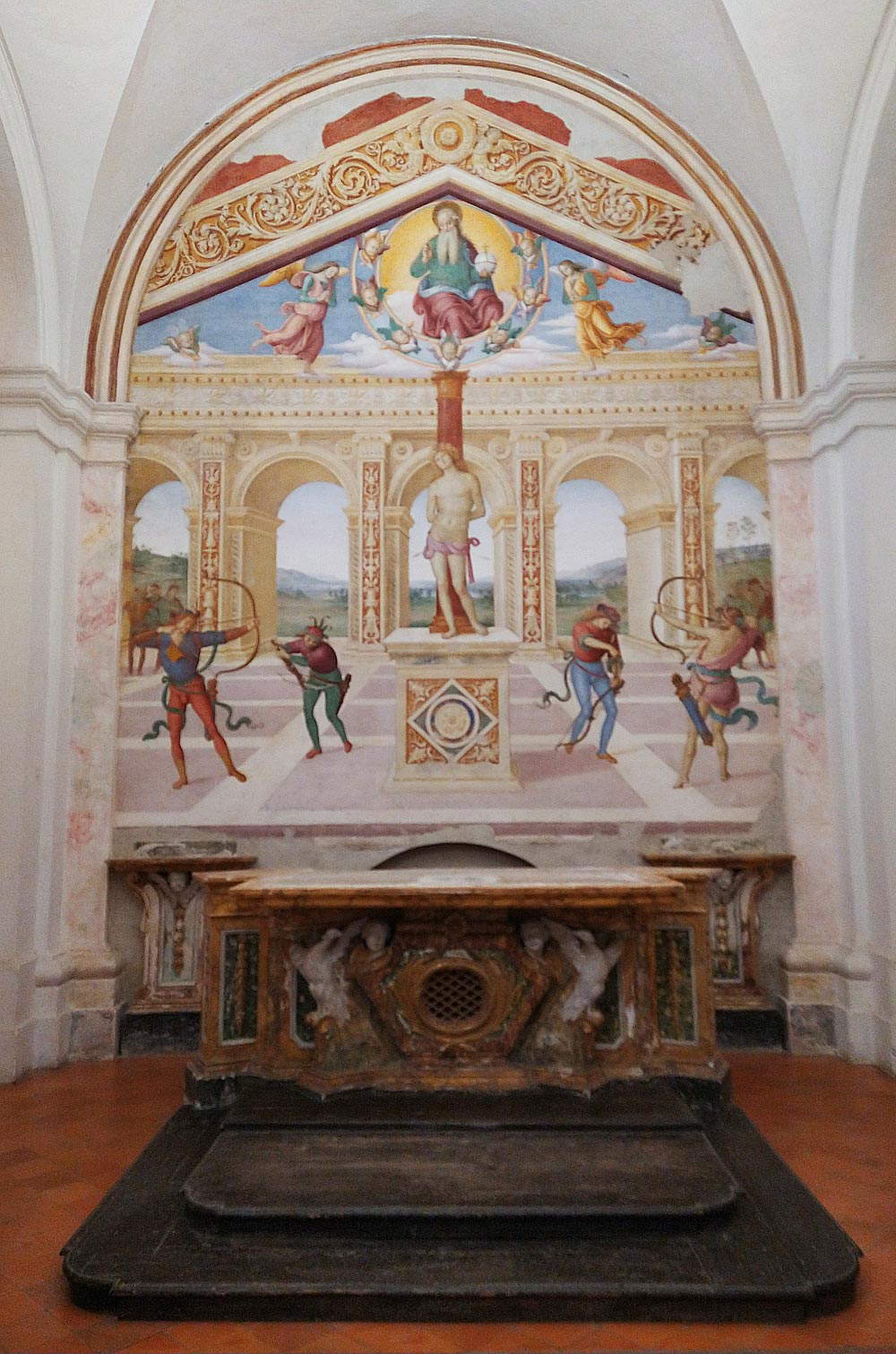 Fresco de Perugino en Panicale. Foto: Finestre Sull'Arte