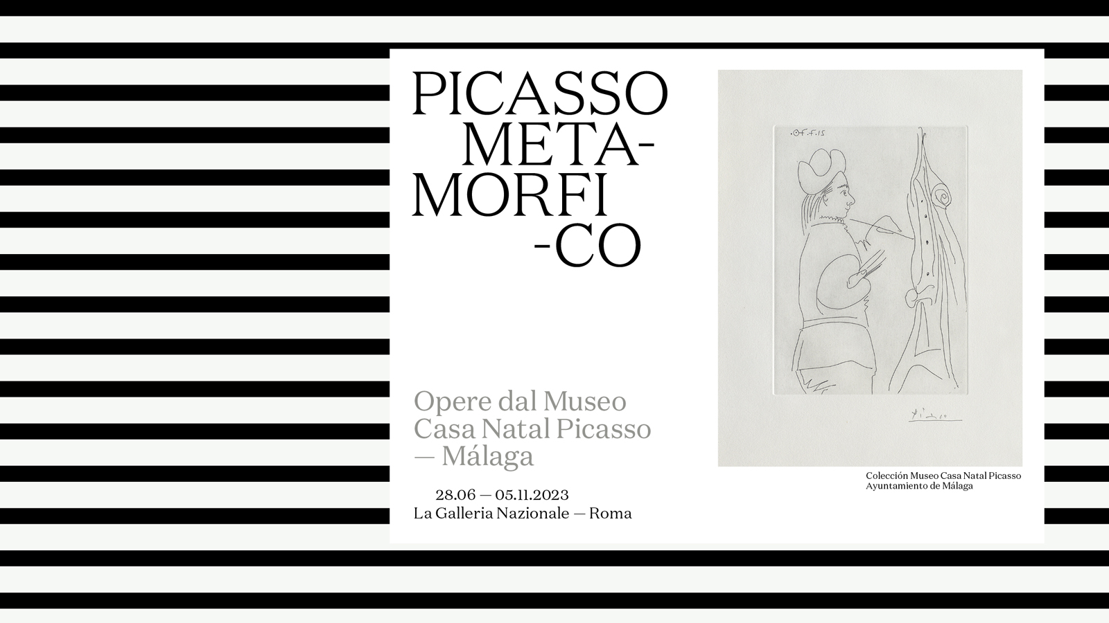 Roma, el GNAM celebra a Picasso con una exposición del Museo Casa Natal Picasso