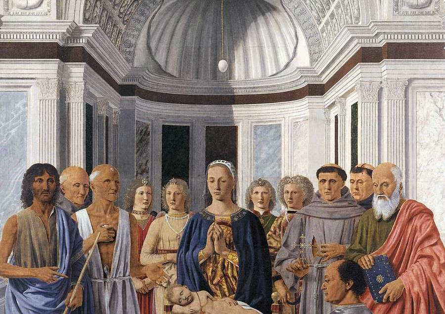 Pinacoteca di Brera, inserted in climaframe the Montefeltro Altarpiece by Piero della Francesca