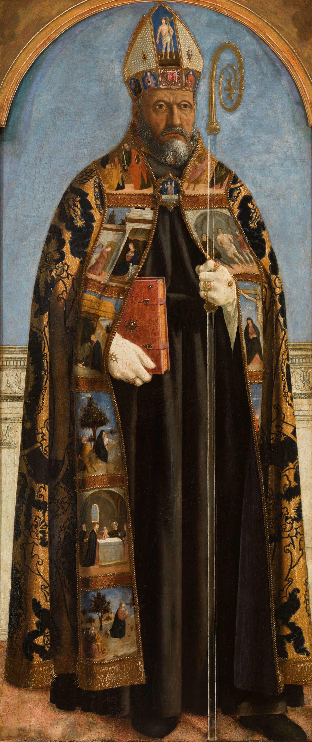 Piero della Francesca, Saint Augustine (1454-69; oil on panel, 135.5 x 66.5 cm; Lisbon, Museu Nacional de Arte Antiga) Piero della Francesca, Saint Augustine (1454-69; oil on panel, 135.5 x 66.5 cm; Lisbon, Museu Nacional de Arte Antiga)