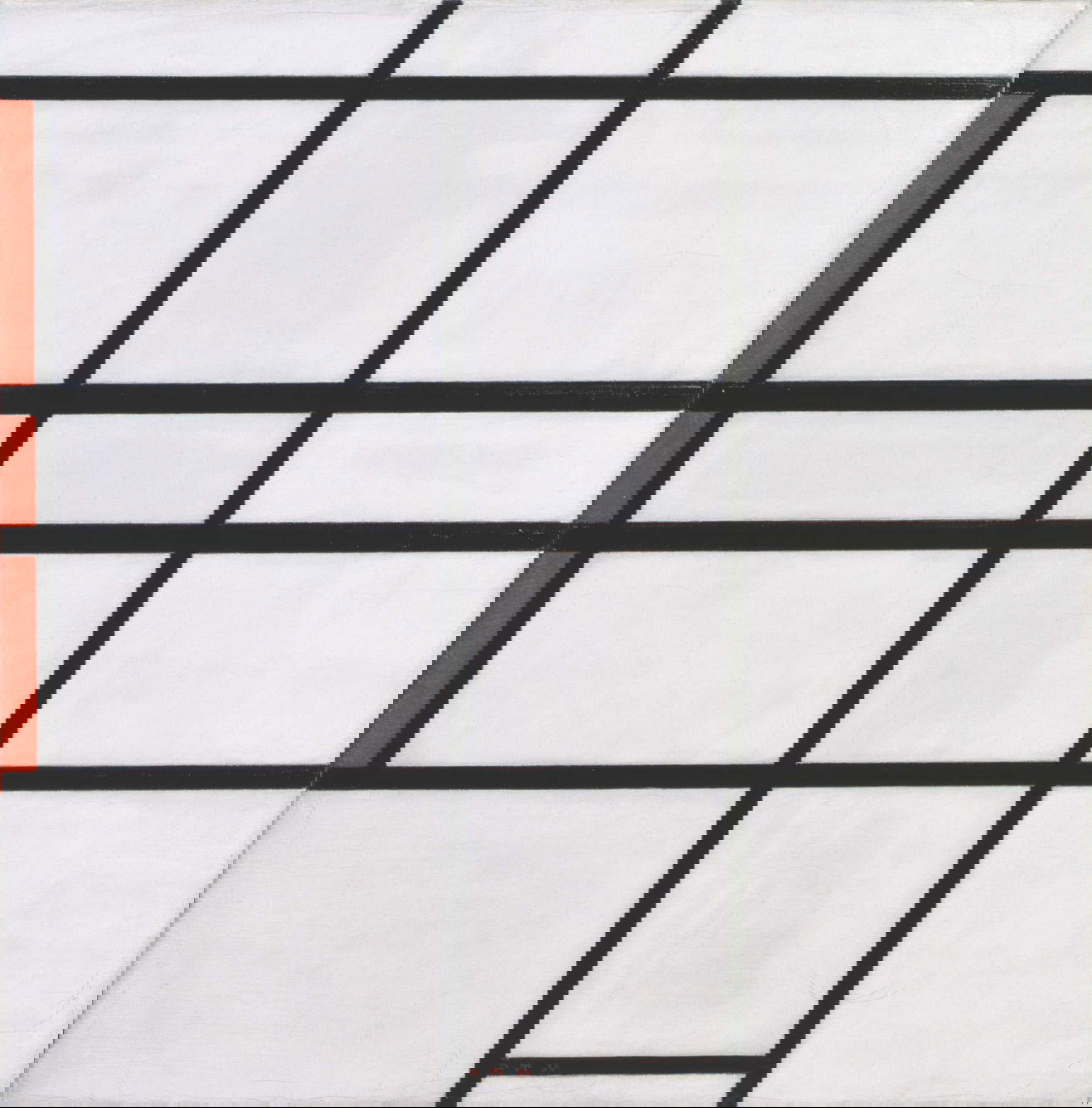 Piet Mondrian, Composición con blanco y rojo (1936; óleo sobre lienzo, 50,5 x 51,4 cm; Filadelfia, Museo de Arte de Filadelfia)