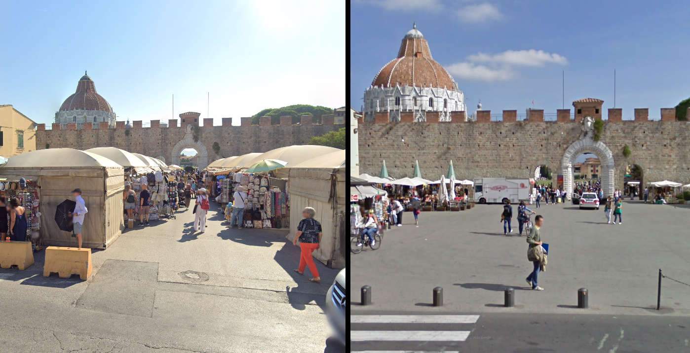 Pisa reduces the number of stalls in front of Piazza dei Miracoli: 35 thousand euros to those who leave