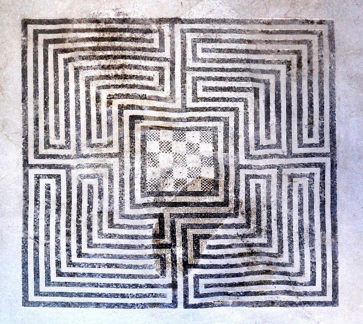 The mosaic of the House of Geometric Motifs. The mosaic of the House of Geometric Motifs.