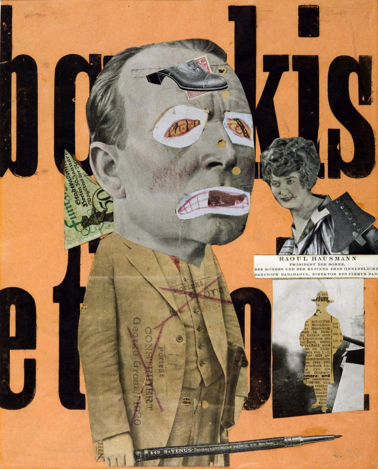 Raoul Hausmann, Le critique d'art (1919-1920 ; lithographie et gravure sur papier, 318 x 254 mm ; Londres, Tate Modern) Raoul Hausmann, Le critique d'art (1919-1920 ; lithographie et gravure sur papier, 318 x 254 mm ; Londres, Tate Modern)