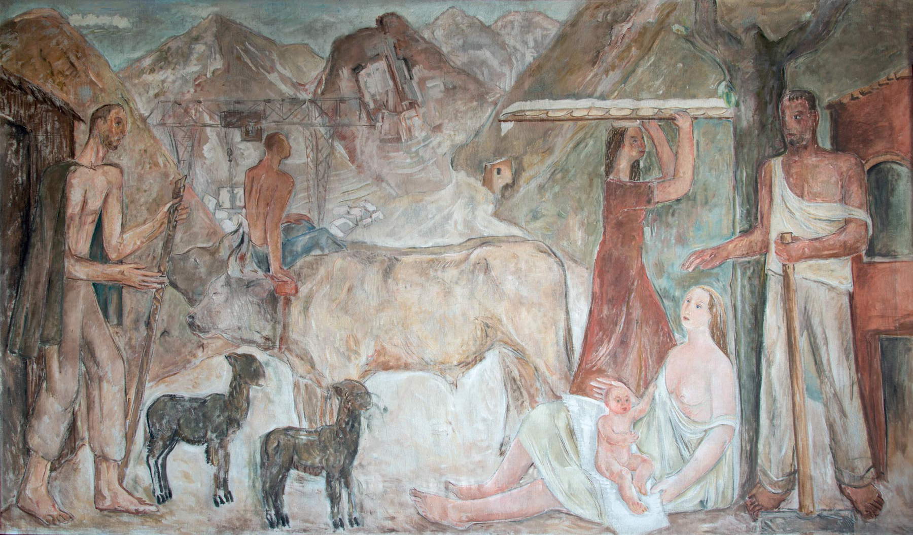 Renato Santini, The Quarries of Carrara (1934; oil, 180x320 cm; Carrara, Silca srl, Private Collection) Renato Santini, The Quarries of Carrara (1934; oil, 180x320 cm; Carrara, Silca srl, Private Collection)