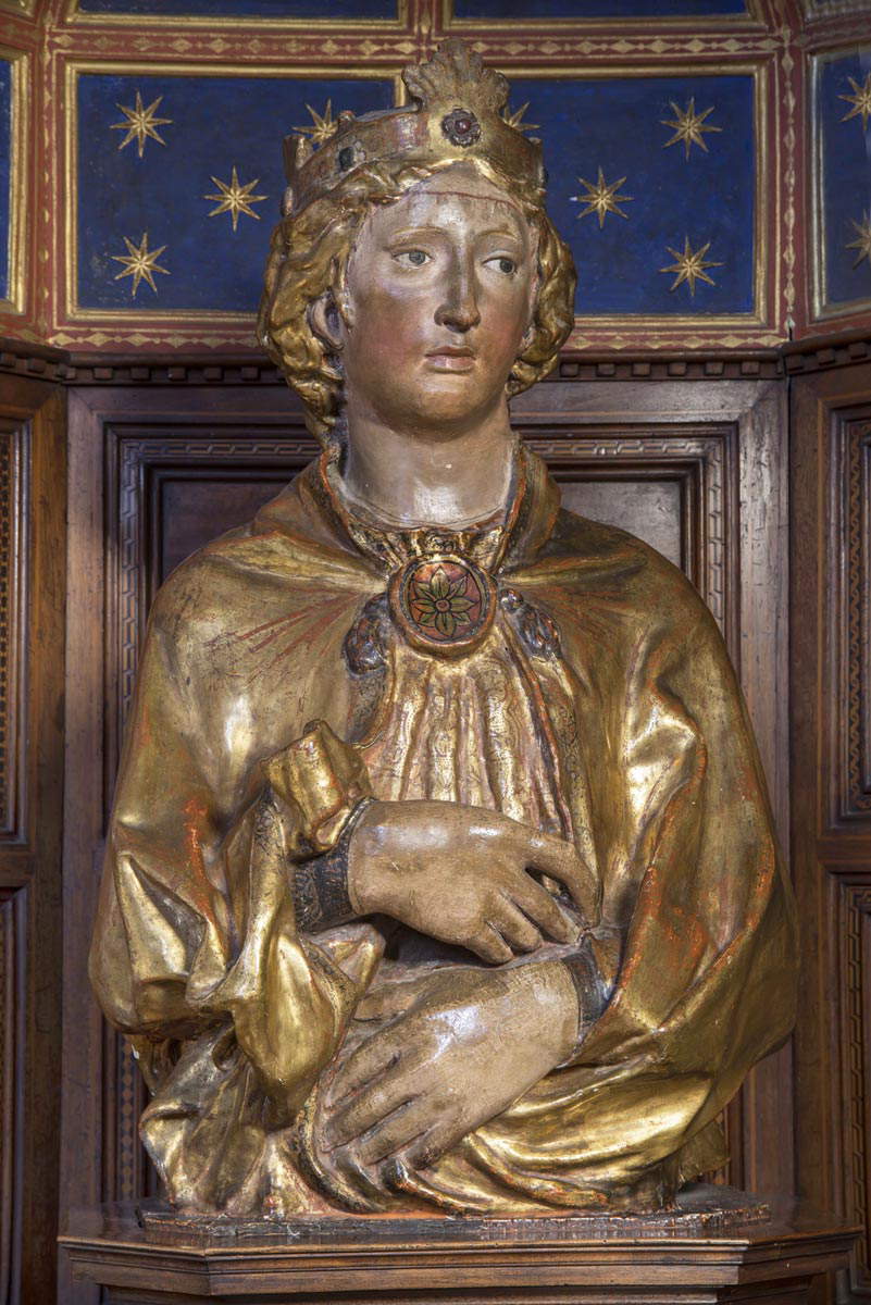 Restaurierungsarbeiten: die Büste von San Miniato Restaurierungsarbeiten: die Büste von San Miniato