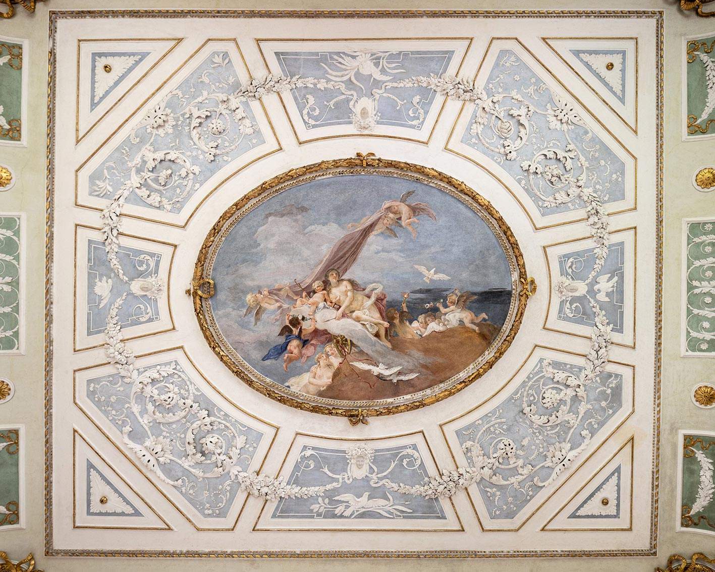 Venise, restauration des fresques du XVIIIe siècle du palais Badoer