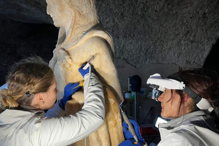 Parc archéologique de l'Appia Antica, la restauration de l'Hercule redécouvert s'ouvre au public 