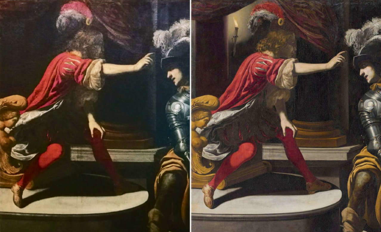 A sinistra il quadro rubato, a destra il quadro della Fondazione Cavallini Sgarbi A sinistra il quadro rubato, a destra il quadro della Fondazione Cavallini Sgarbi