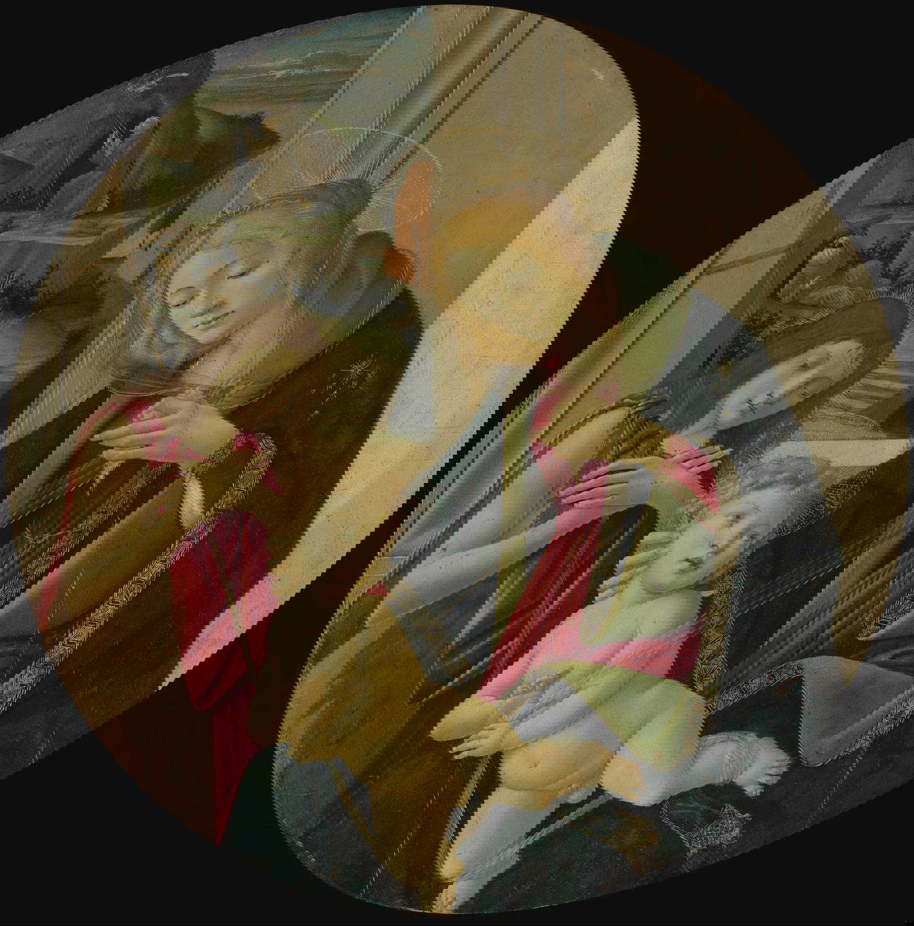 Sandro Botticelli and workshop, Madonna and Child with Saint John (c. 1480)