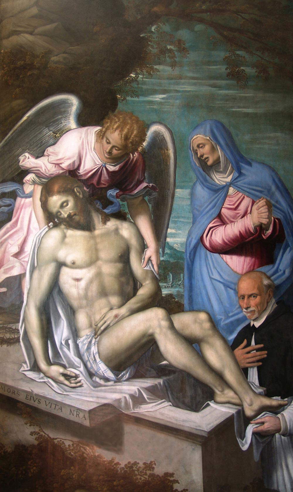 Simone Peterzano, Deposition of Christ (1584-1585; oil on panel; Bernate Ticino, church of San Giorgio) Simone Peterzano, Deposition of Christ (1584-1585; oil on panel; Bernate Ticino, church of San Giorgio)