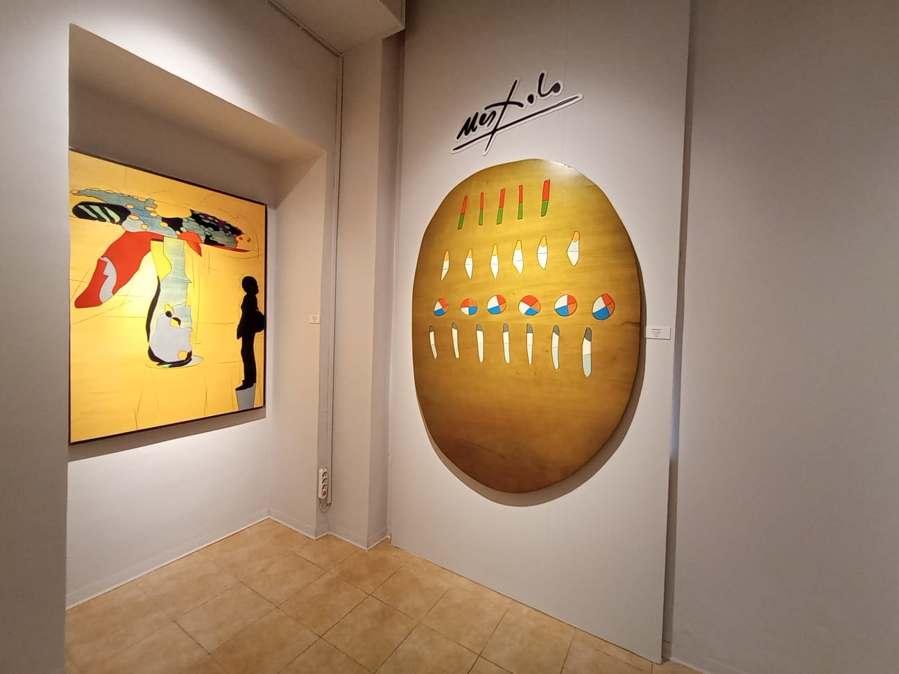 Part of the Luma Contemporary booth, dedicated to Ugo Nespolo Part of the Luma Contemporary booth, dedicated to Ugo Nespolo