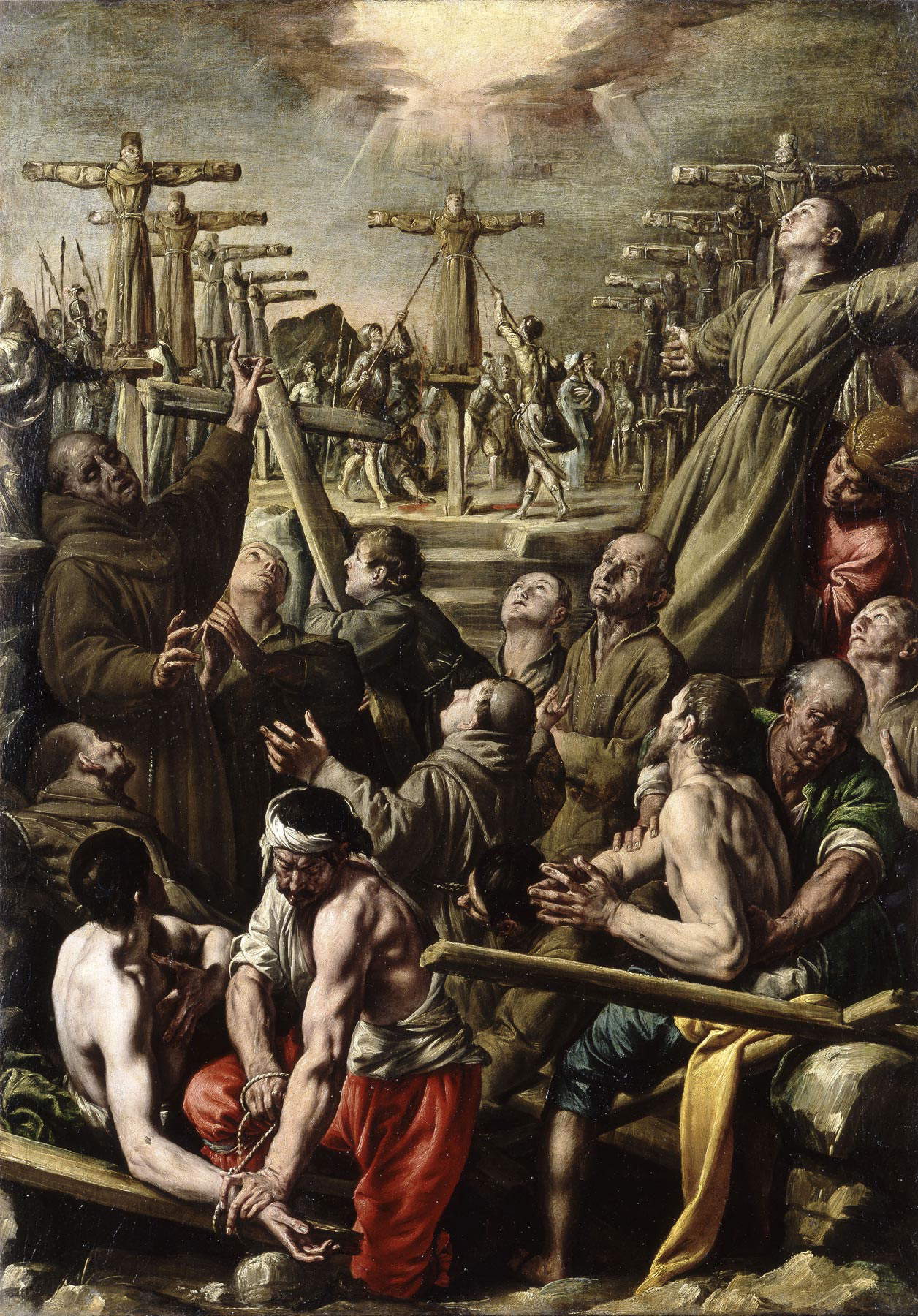 Tanzio da Varallo, The Martyrdom of Franciscan Saints in Nagasaki (post 1627; oil on canvas, 115 x 80 cm; Milan, Pinacoteca di Brera)