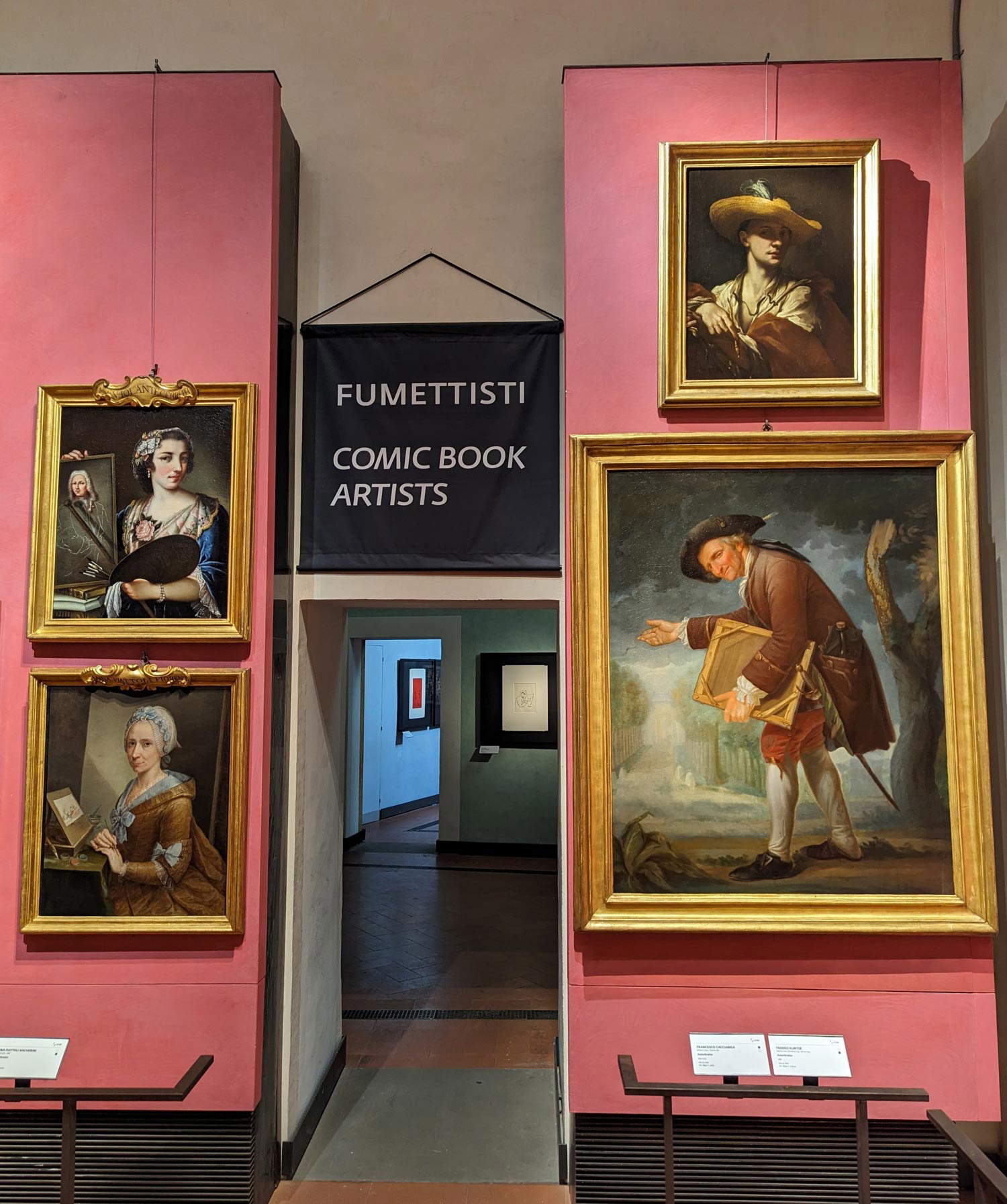 Uffizi, the rooms of artists' portraits. Uffizi, the rooms of artists' portraits.