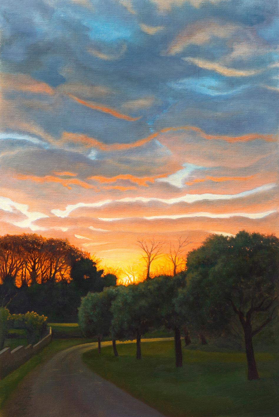 Valentina D'Amaro, Untitled, from the series Vespro (2023; oil on canvas, 42 x 28 cm)