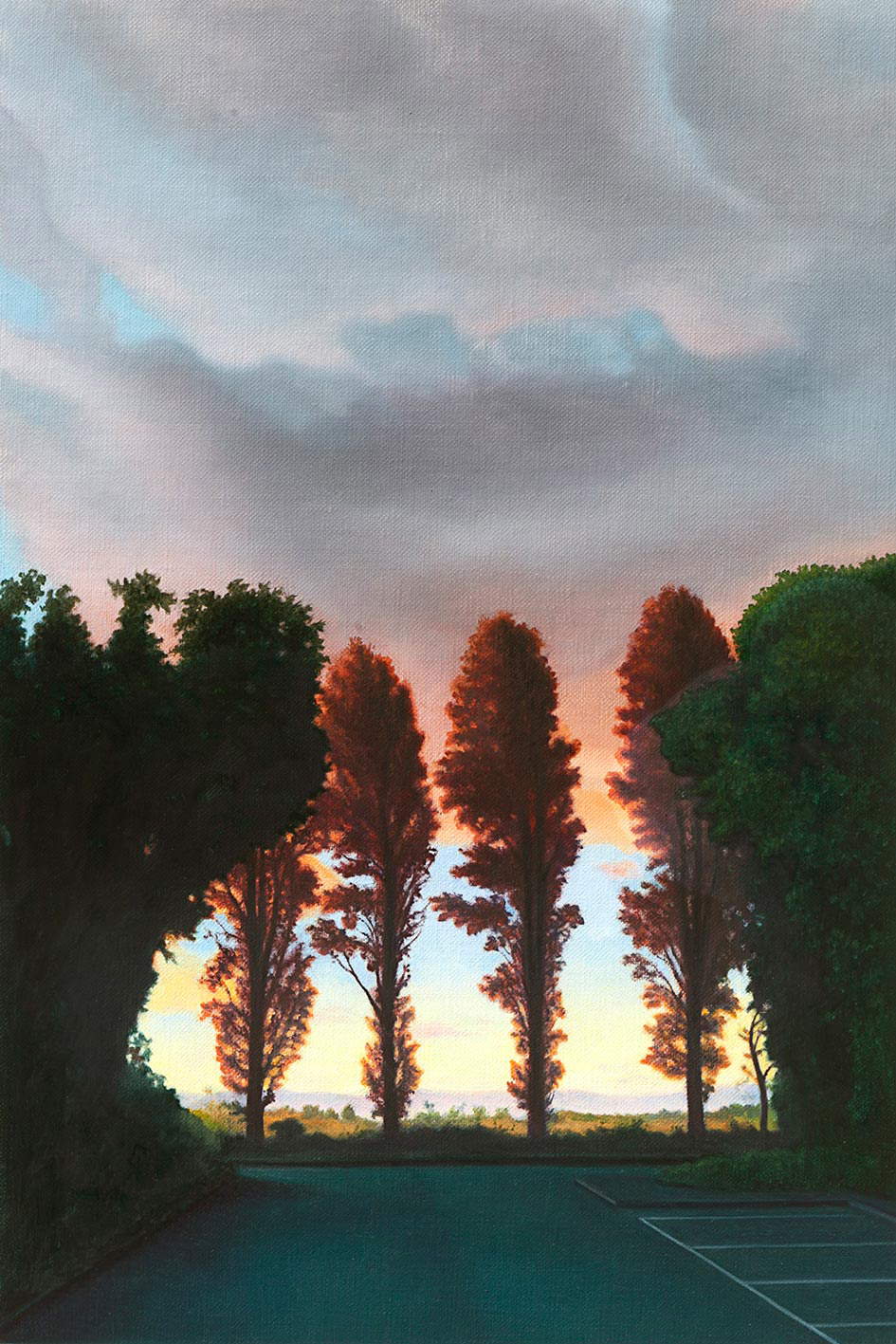 Valentina D'Amaro, Untitled, from the series Vespro (2023; oil on canvas, 42 x 28 cm)