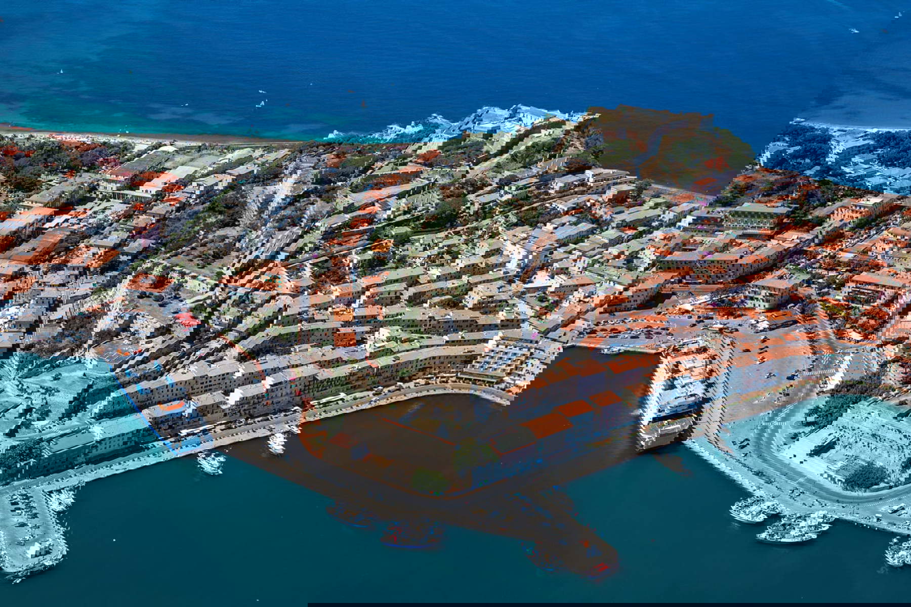 Blick auf Portoferraio, Insel Elba Blick auf Portoferraio, Insel Elba